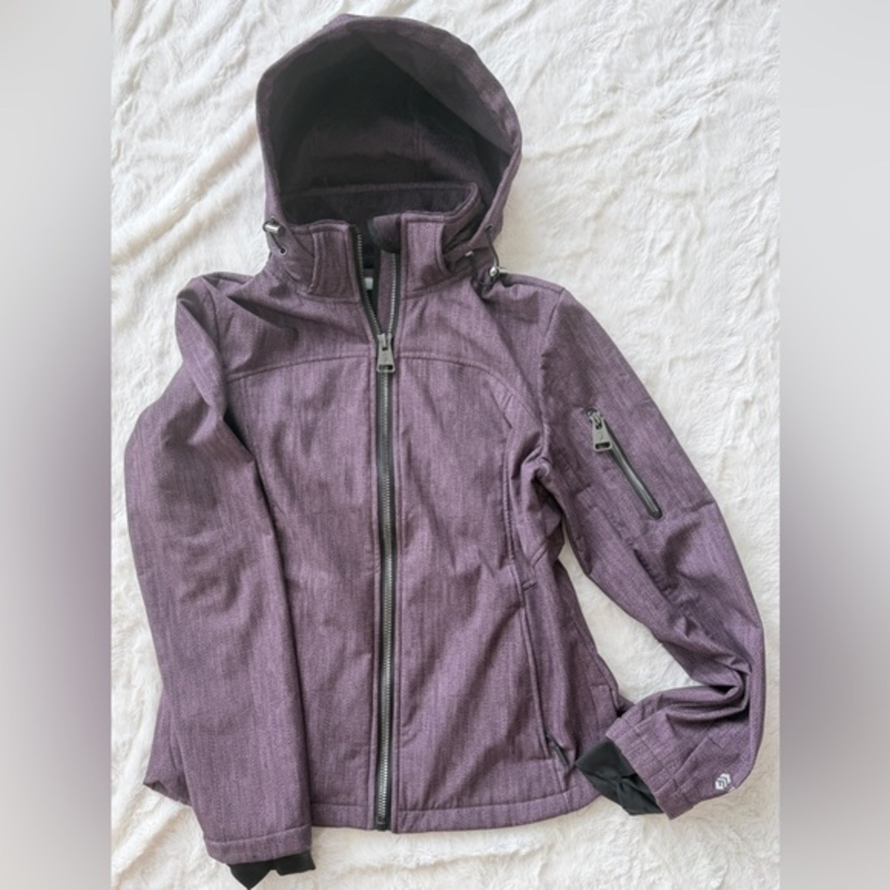 Free Country Purple Soft Shell With Fleece Lining Zip Jacket Women's Sz Small EG